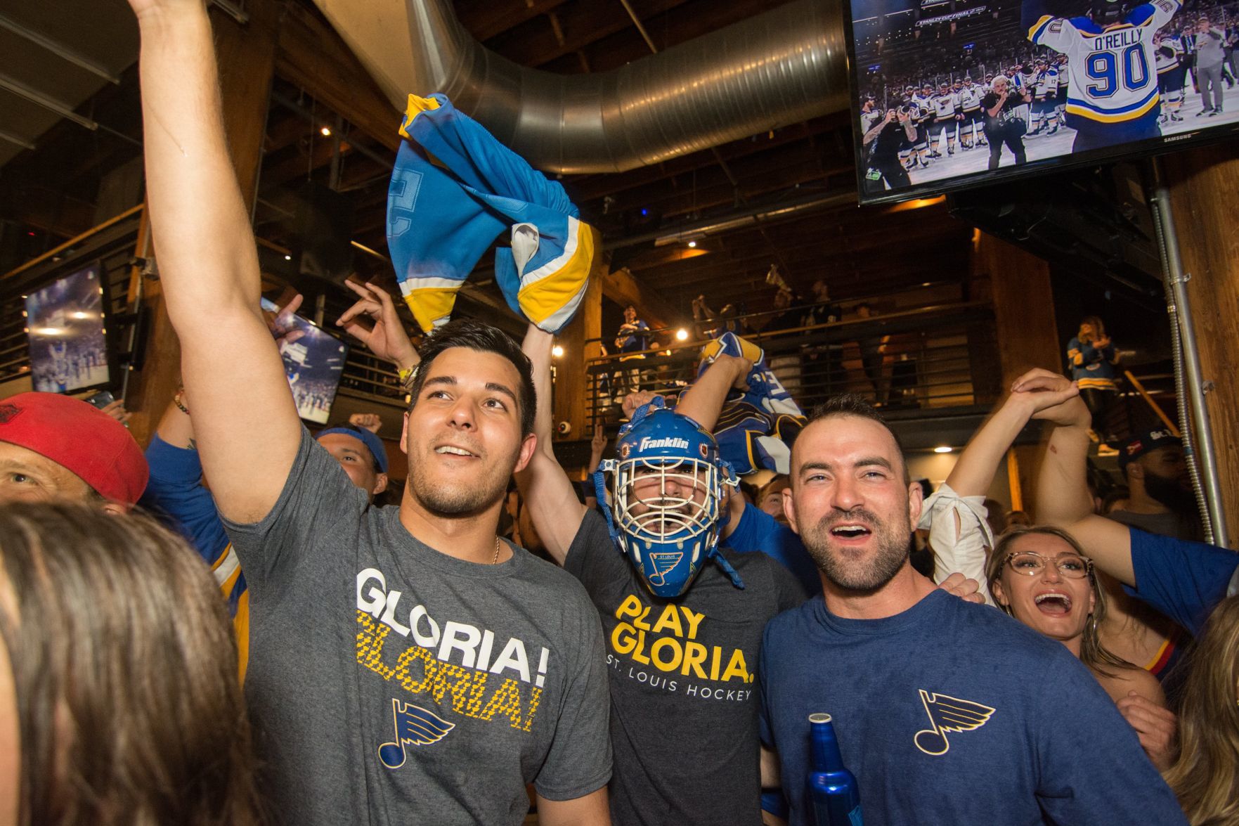 Blues Fans at Wheelhouse during Stanley Cup Final Game 7. Spons